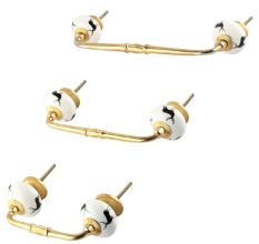 Black Standing Rein Deer Pattern Ceramic Bridge Handle