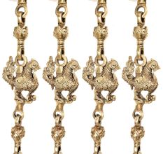 Brass Animal Statue Jhoola Chain(Set Of 4 Pieces)