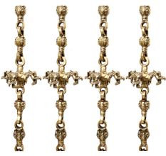 Brass Animal Statue Jhoola Chain(Set Of 4 Pieces)