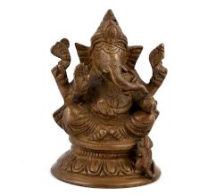 Hindu God Ganesha Small Brass Statue
