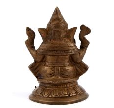 Hindu God Ganesha Small Brass Statue