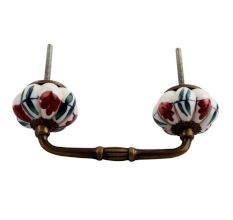 Maroon Big Melon Ceramic Bridge Handle