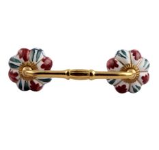 Maroon Big Melon Ceramic Bridge Handle