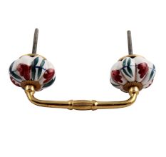 Maroon Big Melon Ceramic Bridge Handle