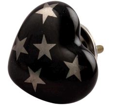 Silver Star Heart Ceramic Drawer Knob Online
