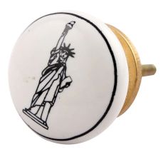 Statue Of Liberty Ceramic Knob