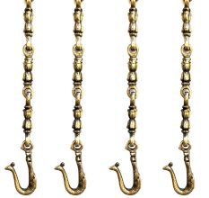 Brass Dancing Lady  Elephant and Lamp Figurine Swing Chain(Set Of 4 Pieces)