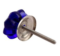 Navy Blue Small  Melon Glass Knob