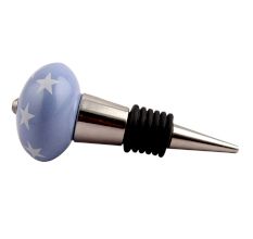 Slate Blue Star Ceramic Wine Stopper