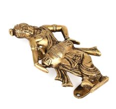 Brass Door Handle of Turban Man with Dholak