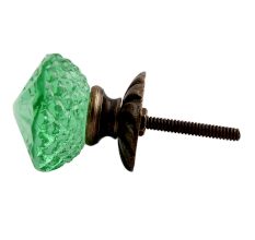 Green Glass Cabinet Knob