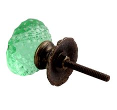 Green Glass Cabinet Knob