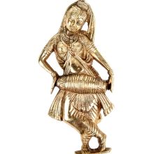 Brass Dancing Lady with Drum Door Handle