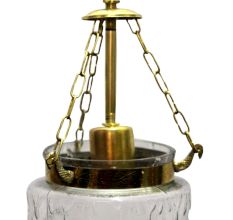 Clear Hanging glass light fixture Small Lamp