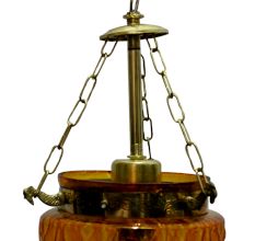Amber Hanging glass light fixture Small Lamp