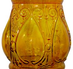 Amber Hanging glass light fixture Big Lamp