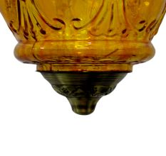 Amber Hanging glass light fixture Big Lamp