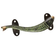Vintage Finish Fish Shaped Brass Door Handle