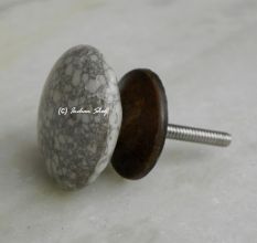 Brown Flat Marble Knob
