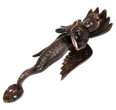 Brass Nag Kanya Serpent Daughter Door Handle