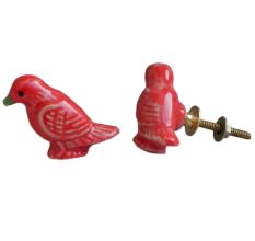 Summer Tanager Ceramic Bird Knob
