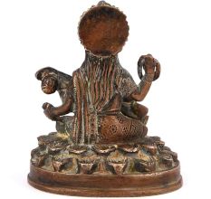 Goddess Saraswati with Veena - Brass Statue