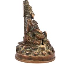 Goddess Saraswati with Veena - Brass Statue