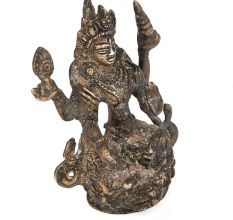 Brass - Laxmi Statue Sitting on Lotus