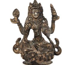 Brass - Laxmi Statue Sitting on Lotus