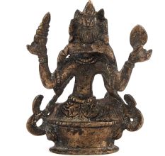 Brass - Laxmi Statue Sitting on Lotus