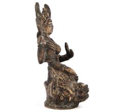 Brass - Laxmi Statue Sitting on Lotus