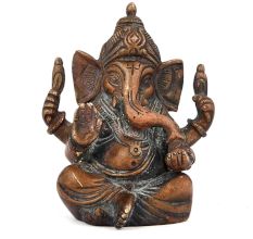 Brass Ganesha Sitting Idol