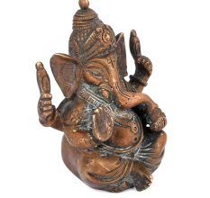 Brass Ganesha Sitting Idol