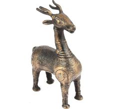 Brass Handcrafted Tribal Art Deer Statue