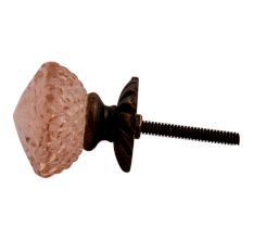 Pink Glass Drawer Knob