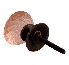 Pink Glass Drawer Knob