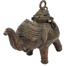 Tribal Elephant Good Luck Brass Box