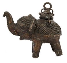Tribal Elephant Good Luck Brass Box