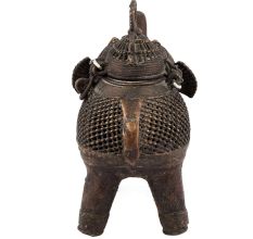 Tribal Elephant Good Luck Brass Box