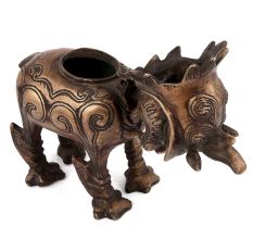 Chinese Art Lion Brass Box
