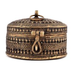 Tribal Oval Brass Box