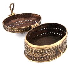 Tribal Oval Brass Box