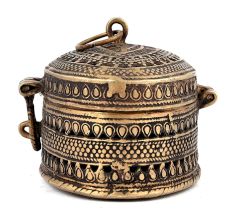 Tribal Oval Brass Box