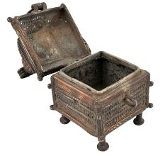 Tribal Temple Shape Brass Box