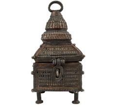 Tribal Temple Shape Brass Box