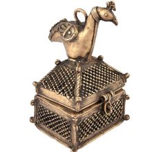 Tribal Peacock Brass Box