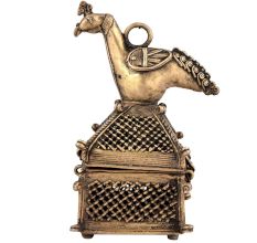 Tribal Peacock Brass Box