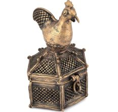 Tribal Cock on Top Brass Box