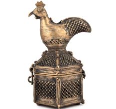 Tribal Cock on Top Brass Box