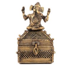 Tribal Square Ganesh Box